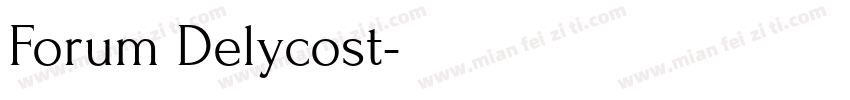 Forum Delycost字体转换
